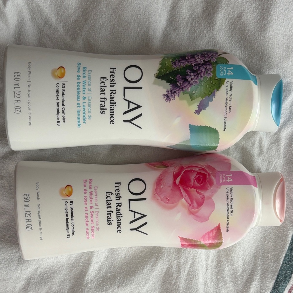 OLAY Fresh Radiance Body Wash Duo - Lavender and Rose